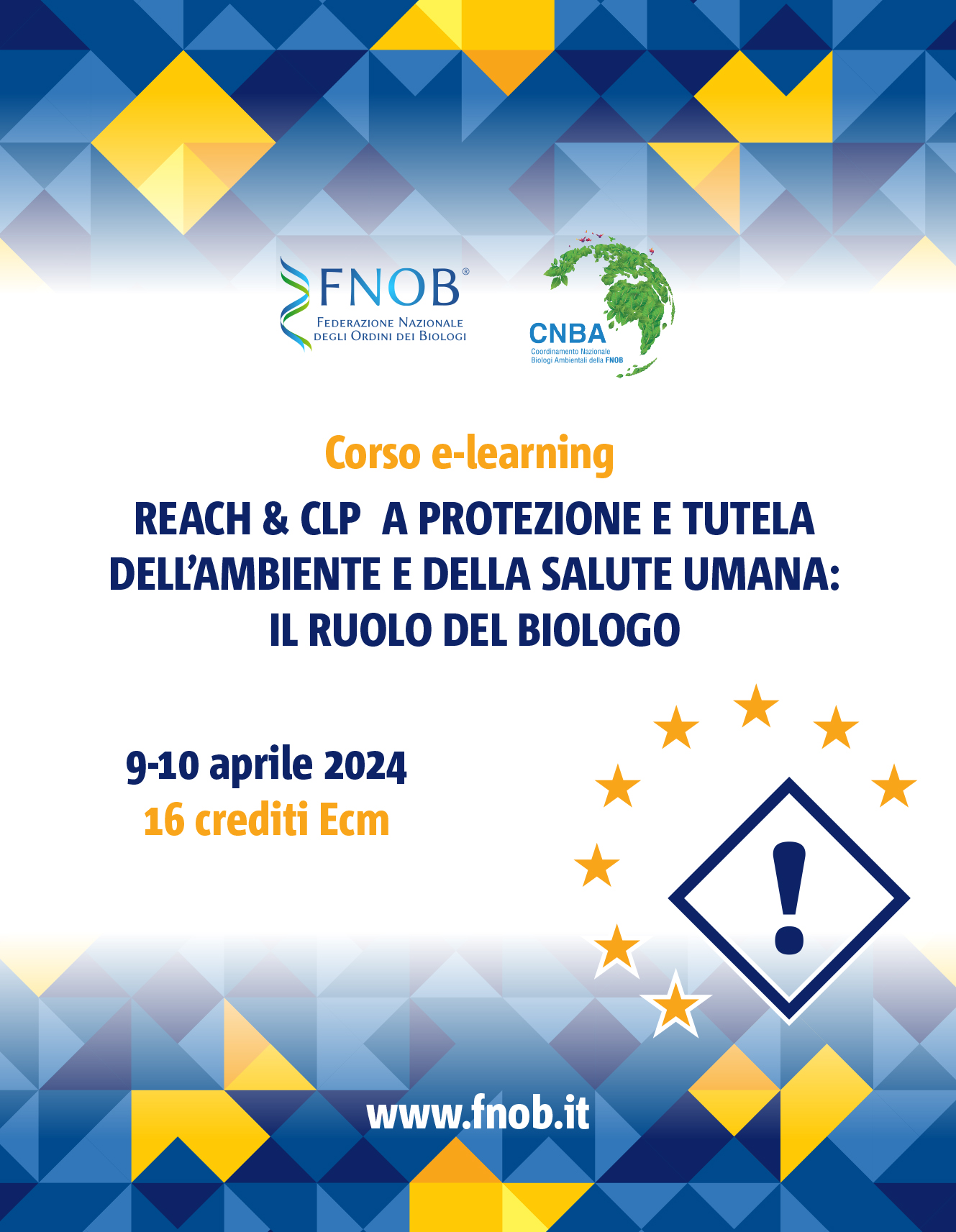 Clicca per accedere all'articolo II AVVISO – Corso e-learning “Reach & Clp a protezione e tutela dell’ambiente e della salute umana: il ruolo del biologo”. MODALITÀ DI ISCRIZIONE